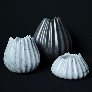 Zaha Hadid Marble Vase 3D model image 1 