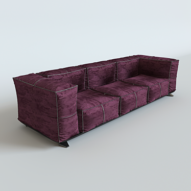Frameless Textured Sofa 3D model image 1 
