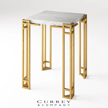 Elegant Zhin Accent Table: Functional Design & Stunning Finish 3D model image 1 