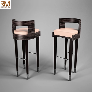 Modern Chic Landis Barstool 3D model image 1 