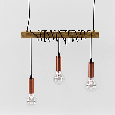 Modern Podvesnaya Lamp: Elegant Hanging Lamp 3D model image 1 