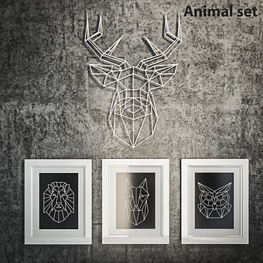 Nordic Animal Set 3D model image 1 