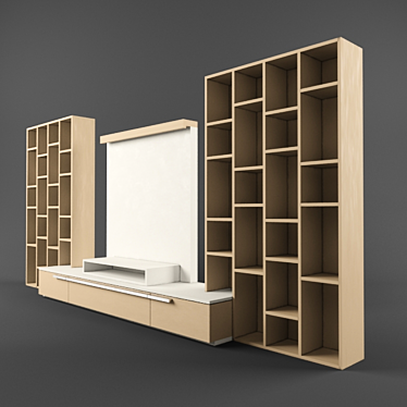 Italian Style Pyramid Wall Unit 3D model image 1 