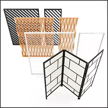 Versatile Room Dividers for Stylish Space Separation 3D model image 1 