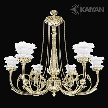 Golden Radiance Chandelier 3D model image 1 