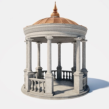 Classic Copper Roofed Rotonda 3D model image 1 