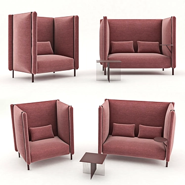 Elegant PINCH High-back Sofa: Polys: 513 242, Verts: 513 592 3D model image 1 