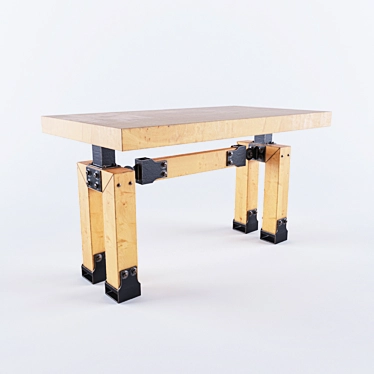 Industrial Loft Table - Authentic Design for Bars & Restaurants 3D model image 1 