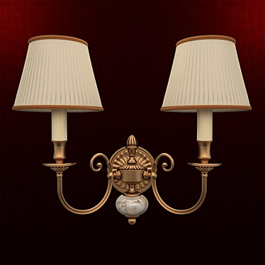 Elegant Dual Shade Pendant Light 3D model image 1 