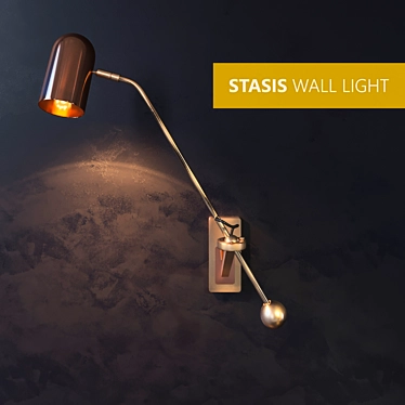 Modern Industrial Stasis Wall Light 3D model image 1 