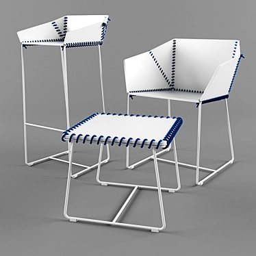 Gandiablasco Textile Chair Set 3D model image 1 
