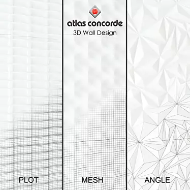 Geometric Fusion: Atlas Concorde 3D Wall Tiles 3D model image 1 