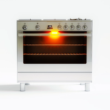 Omega Stainless Steel Freestanding Oven 3D model image 1 