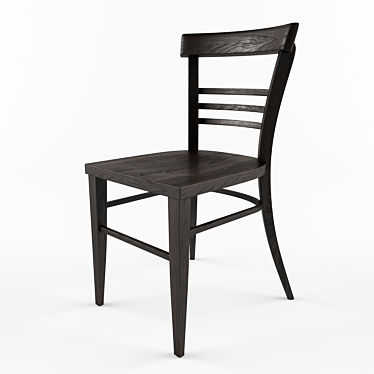 Elegant Wooden Chair 3D model image 1 