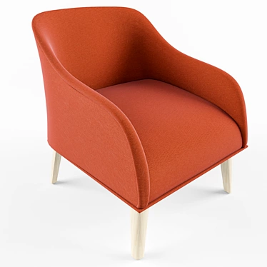 Contemporary LaDonna Armchair 3D model image 1 