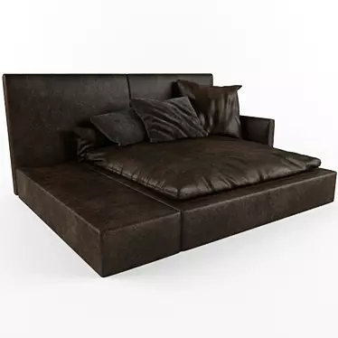 Frigerio Leather Sofa 3D model image 1 