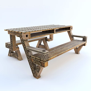 Transforming Bench - Clever and Compact Furniture 3D model image 1 