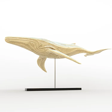 Ocean Majesty Whale Sculpture 3D model image 1 