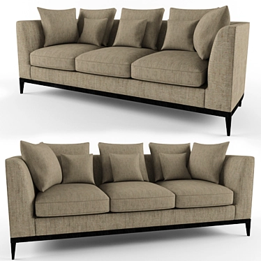 Linnell Rectangular Sofa, Upholstered in Fabric 3D model image 1 