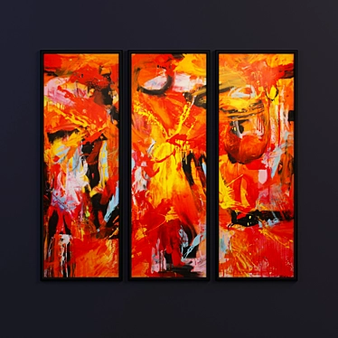 Abstract Art Paintings Set 3D model image 1 