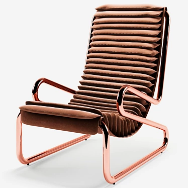 Armadillo High Back Chair: Stylish Italian Design 3D model image 1 