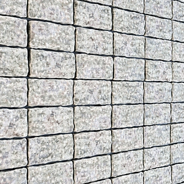 Sleek Gray Brick Panel 3D model image 1 