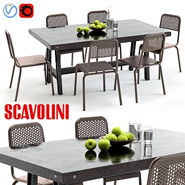 Modern Scavolini Misfit Nizza: Elegant 3D Set 3D model image 1 