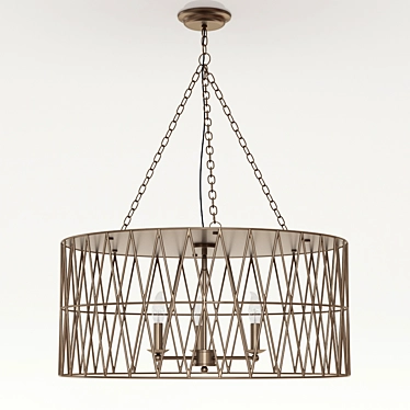 Elegant Grace Chandelier 3D model image 1 