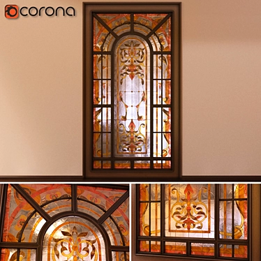 Artistic Garden Stained Glass 3D model image 1 