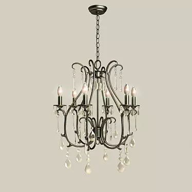 Exquisite Celeste Chandelier: Stylish Illumination 3D model image 1 