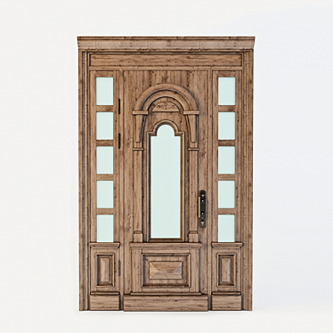  Custom Wooden Entrance Door | H2650 L1700 3D model image 1 