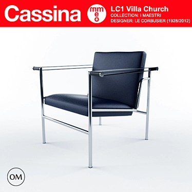 Le Corbusier's Iconic LC1 Chair 3D model image 1 