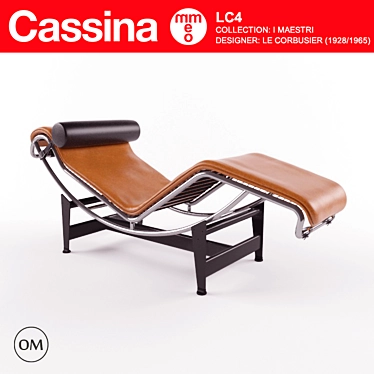 Iconic Cassina LC4 Chaise Lounge 3D model image 1 