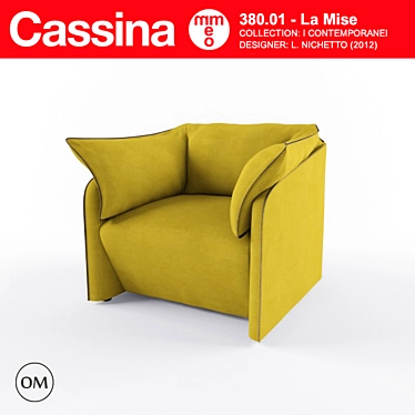 Modern Elegance: Cassina La Mise Armchair 3D model image 1 