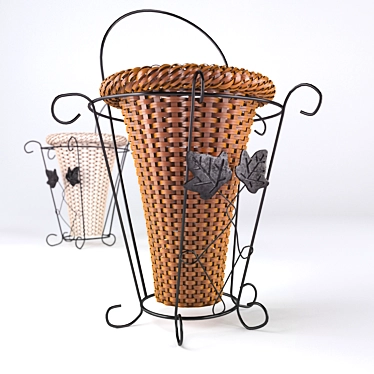 Elegant Basket Decor 3D model image 1 