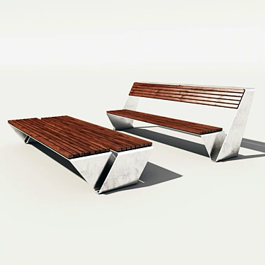 Modern Minimalistic Bench 3D model image 1 