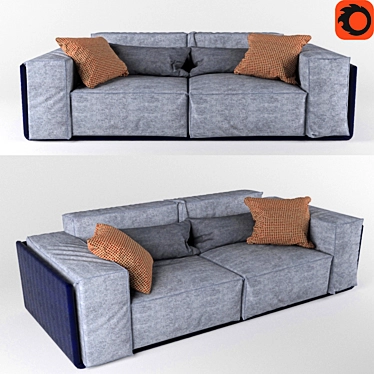 Loft Inspired Sofa 3D model image 1 