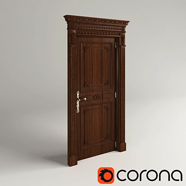 Elegant Classic Door 3D model image 1 