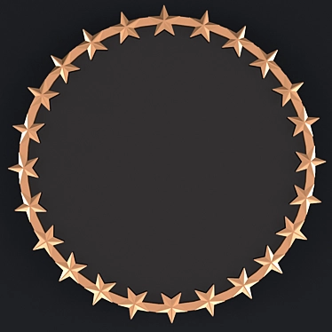 The Emily & Meritt Star Ring Mirror: Sleek & Stylish Gold Accent 3D model image 1 