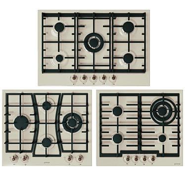 Elegant Gas Cooktops for Classico Collection 3D model image 1 