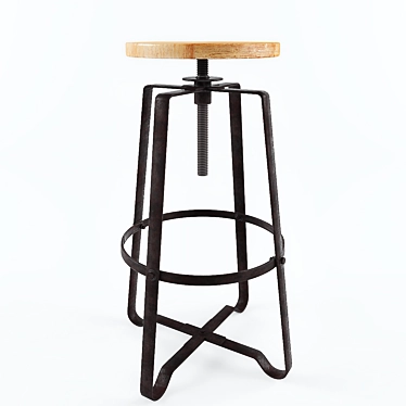 Vintage Deyton Barstool: Classic Charm for Bars & Homes 3D model image 1 