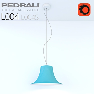 Sleek Polycarbonate Pendant Light 3D model image 1 