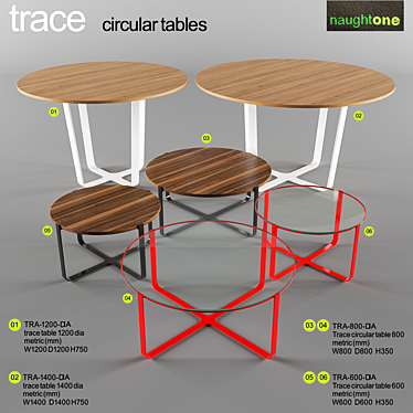 Sleek Round Tables for Modern Spaces 3D model image 1 