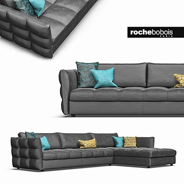 Elegant ROSHE BOBOIS Corner Sofa 3D model image 1 
