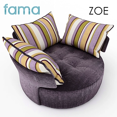 Modern Armchair Zoe: Spanish Elegance 3D model image 1 