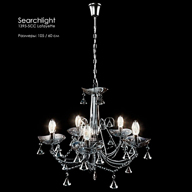 Elegant Lafayette 5-Light Chandelier 3D model image 1 