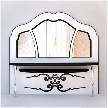 Elegant Mirror Console Set 3D model image 1 