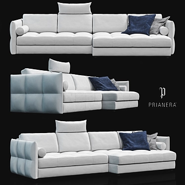 PRIANERA Leather Sofa 3D model image 1 