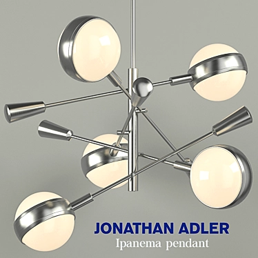 Elegant Ipanema Chandelier Set 3D model image 1 