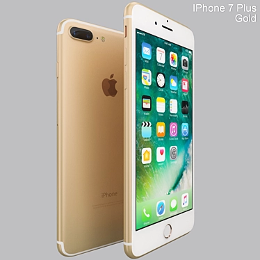 Glamorous Gold iPhone 7 3D model image 1 